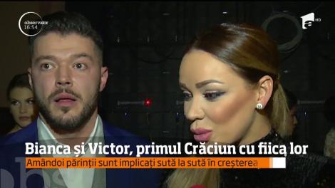 Bianca Drăguşanu şi Victor Slav sărbătoresc primul Crăciun în calitate de părinţi