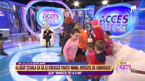 Alin, un adolescent de 16 ani, a lăsat școala ca să-și crească frații