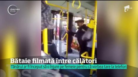 Doi călători s-au luat la bătaie într-un autobuz din Pitești