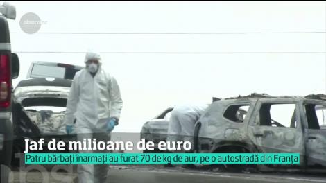 Jaf spectaculos pe o autostradă din Franţa! Patru indivizi înarmaţi au furat 70 de kilograme de aur dintr-o maşină blindată