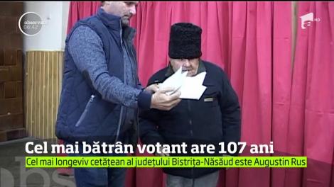 Are 107 ani şi n-a lipsit niciodată de la vot!