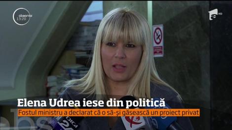 Elena Udrea se retrage din politică. Declaraţia a fost făcută de fostul ministru la instanţa supremă