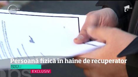 O familie e executată silit de o persoană fizică, îmbrăcată în haine de recuperator