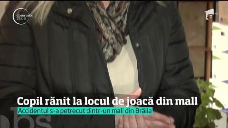 Un copil s-a rănit într-un loc de joacă dintr-un mall din Brăila