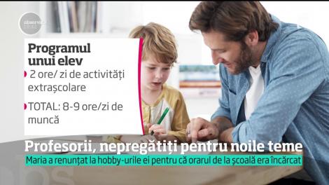 Profesorii, nepregătiți pentru noile teme ale elevilor