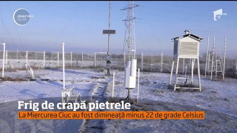 Record de frig la Miercurea Ciuc: minus 22 de grade Celsius