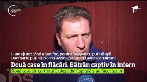 Două case din cartierul Giuleşti din Capitală s-au făcut scrum, în mai puţin de o oră, într-un incendiu violent