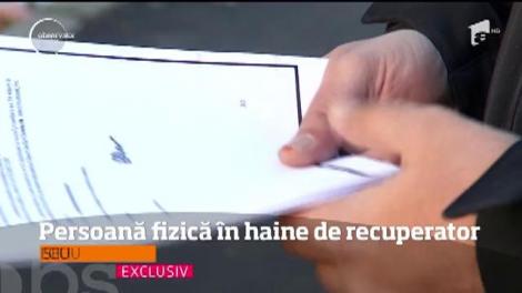 Persoană fizică în haine de recuperator