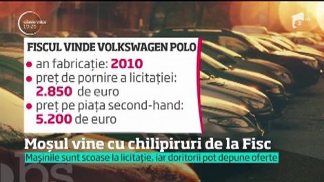 Anul acesta, Moş Crăciun ar putea să vină cu o maşină confiscată de Fisc. Mai multe autoturisme au fost scoase la licitaţie