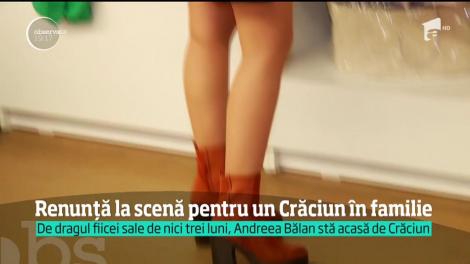 Andreea Bălan renunţă la scenă pentru un Crăciun în familie