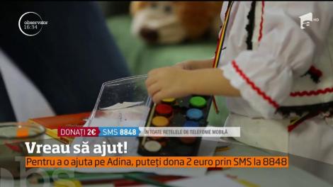 Vreau să ajut! Adina are doi ani şi trece prin chinuri nemărginite