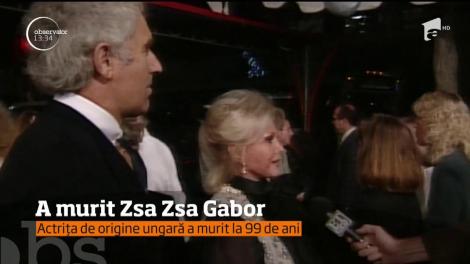 Zsa Zsa Gabor a murit în locuinţa ei