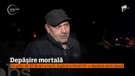 Depășire mortală în pantă. Șoferul avea şi o viteză prea mare