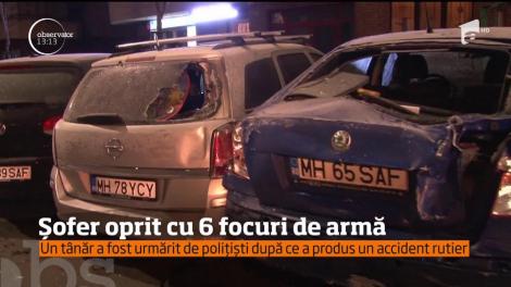 Șofer oprit cu 6 focuri de armă