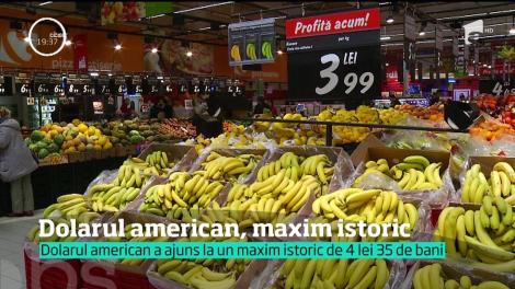 Dolarul american a atins un nou maxim istoric în faţa leului