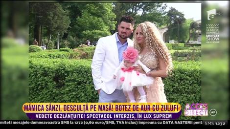 Botezul fiicei Sânzianei Buruiană. Meniu de cinci stele şi artiştii de top