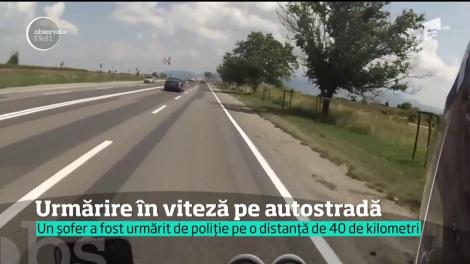 Urmărire ca în filme pe autostrada Bucureşti - Piteşti. Totul s-a terminat după un accident