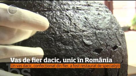 Un vas dacic, confecționat din fier, a fost restaurat de specialiști