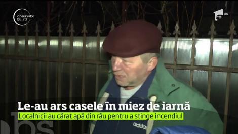 Casele a două familii din Neamţ şi Bistriţa-Năsăud au fost mistuite de flăcări