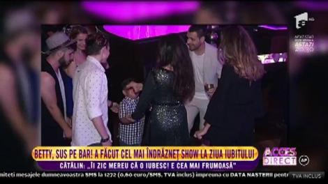 Betty, sus pe bar! Fiica lui Florin Salam a făcut cel mai îndrăzneț show de ziua iubitului