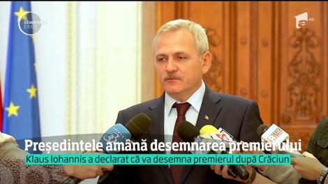 Klaus Iohannis a amânat desemnarea premierului după Crăciun