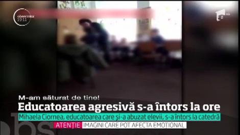 Educatoarea agresivă din Vrancea s-a întors la ore