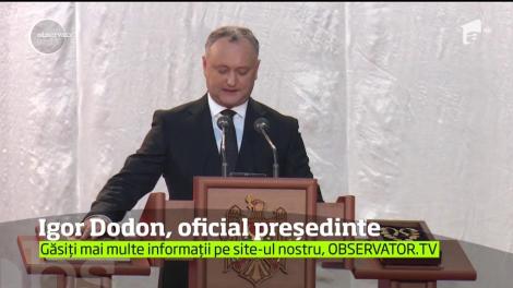 Igor Dodon a preluat oficial mandatul de președinte al Republicii Moldova