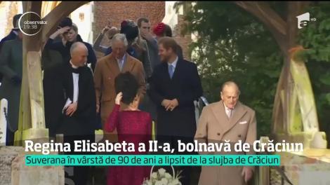 Regina Elisabeta a II-a a lipsit de la slujba de Crăciun