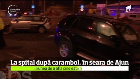 Trei oameni au fost răniți într-un carambol cu trei mașini, în seara de Ajuns