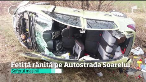 O fetiţă de 13 ani, implicată într-un accident pe autostrada Soarelui