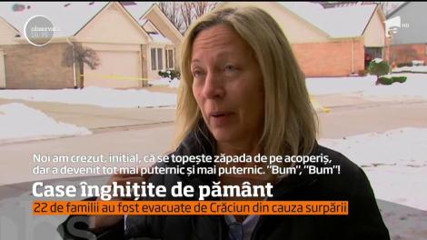 22 de familii au fost evacute de Crăciun din cauza surpării in Michigan
