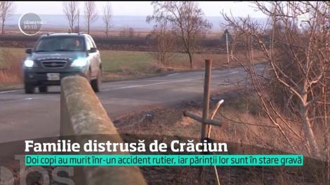 Doi copii au murit într-un accident de maşină, iar părinții lor sunt în stare gravă