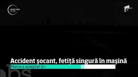 Accident șocant pe autostrada Bucureşti - Constanţa. O fetiță de 13 ani a fost lăsată singură în mașină