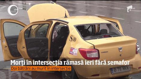 Accident mortal într-o intersecție, unde un șofer a doborât semaforul