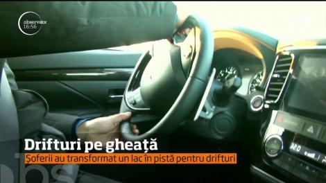 Un lac îngheţat din nord-estul Chinei s-a transformat în pistă de drift