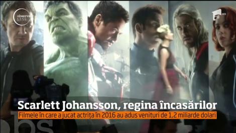 Filmele în care a jucat Scarlett Johansson, i-au adus venituri de 1,2 miliarde de dolari