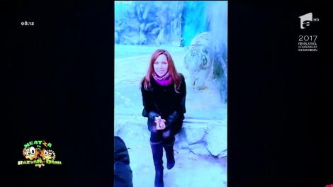 Smiley News: Atacată de un tigru uriaș, în timp ce-și făcea o poză!