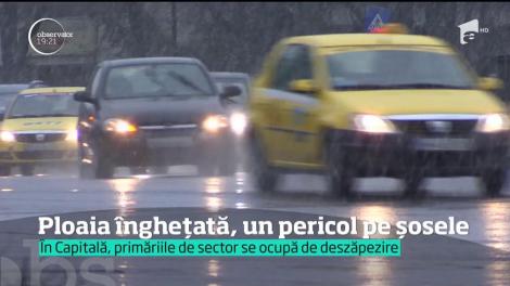 Ploaia înghețată, un pericol pe șosele
