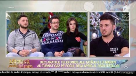 Declaraţiile tatălui lui Marius au reaprins războiul dintre Cristi şi Valentin!
