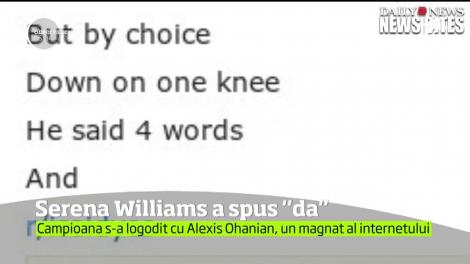 Serena Williams se va căsători cu Alexis Ohanian, unul dintre fondatorii site-ului Reddit