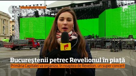 Pentru bucureşteni, de Revelion se anunţă un super spectacol în stradă. Zeci de artişti vor urca pe scenă în noaptea dintre ani