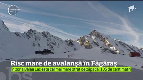 Risc mare de avalanşă în Munţii Făgăraş