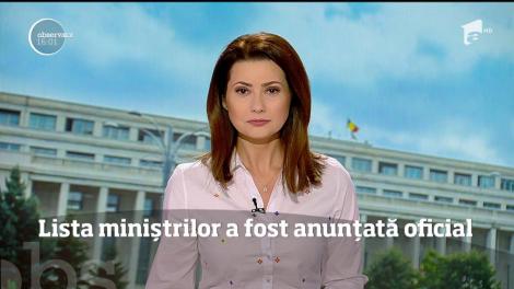 Lista miniștrilor a fost anunțată oficial