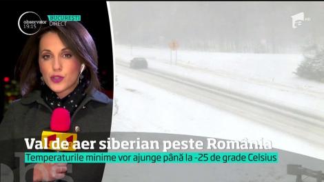 România, cuprinsă de un val de aer siberian! Se vor înregistra temperaturi de minus 26 grade Celsius!