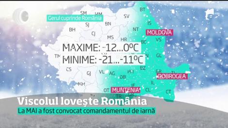 Viscolul loveşte România. Jumătate din ţară e sub cod portocaliu de ninsori