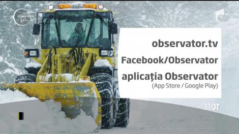 Informații în timp real despre codul roșu de ninsori, pe Observator.tv