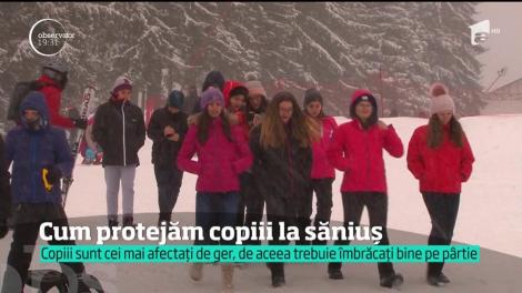 Cum să protejăm copiii de ger, la săniuș