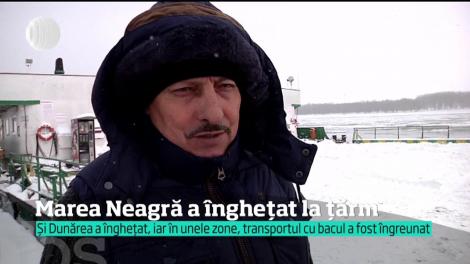 Marea Neagră a înghețat la țărm