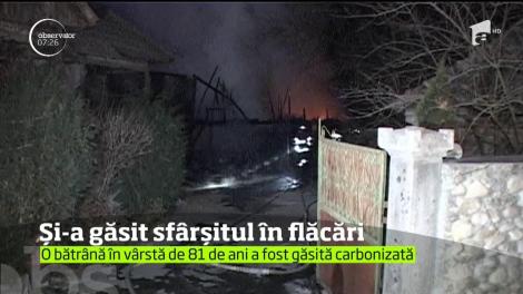 Bătrână găsită carbonizată în propria locuință
