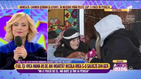 Nicola, în casa bătrânei de 89 de ani "Sunt de o oră aici și simt că am înghețat"